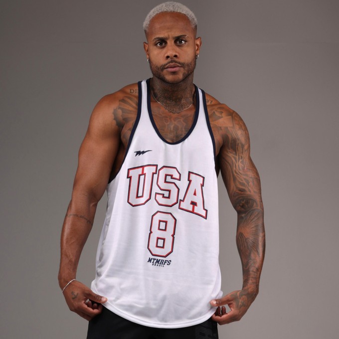 Regata Cavada Dryfit USA 8 Branca