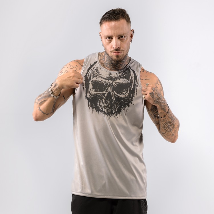 Regata Machão DryFit Skull Inside Cinza