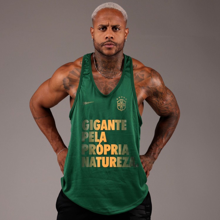Regata Cavada Dryfit Brasil Gigante por Natureza Verde