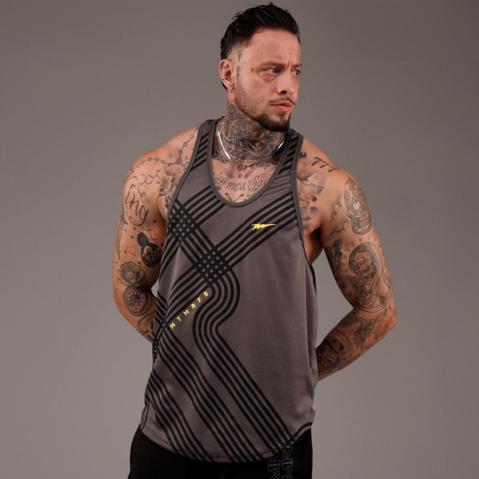 Regata Cavada Dryfit Trails Cinza Chumbo
