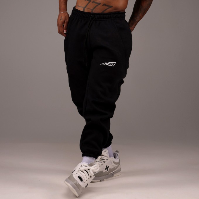 Calça Moletom Heavy Baggy Flame Preta