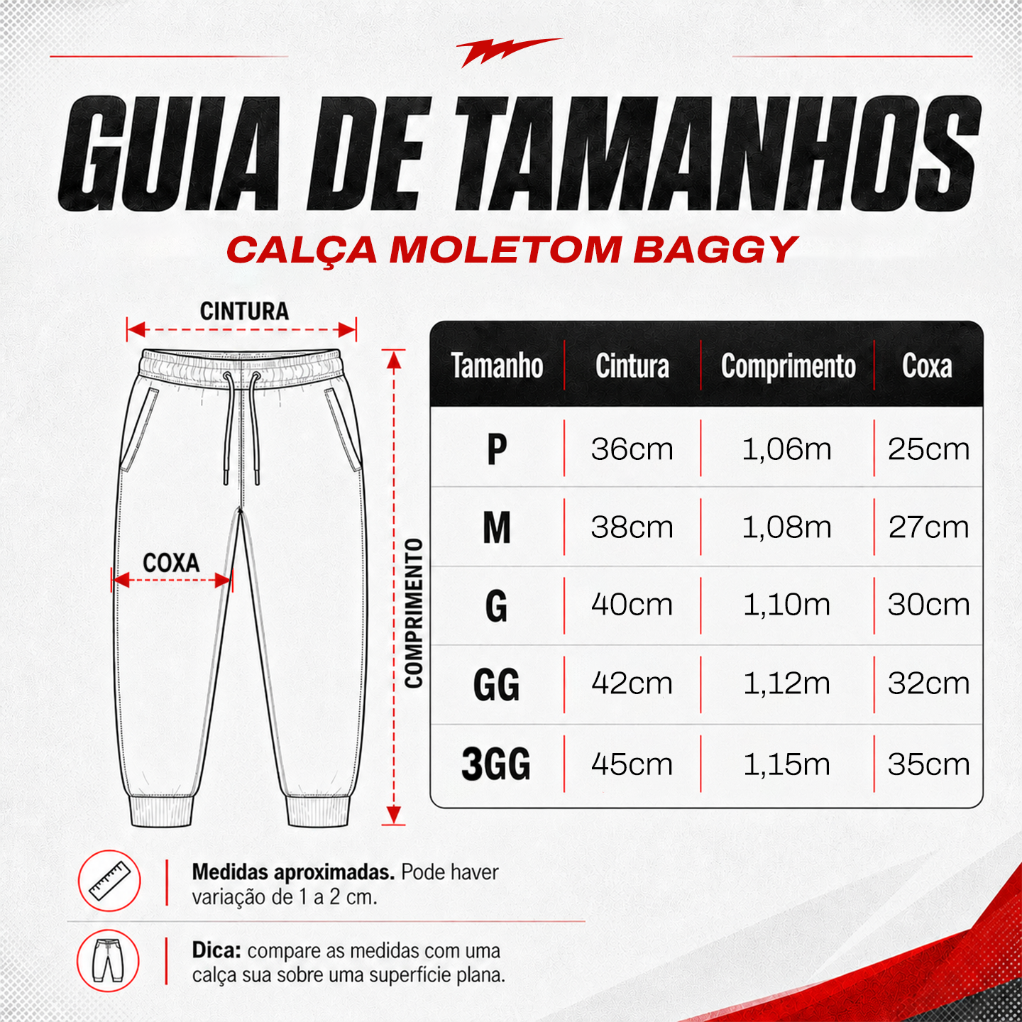 Tabela de medidas