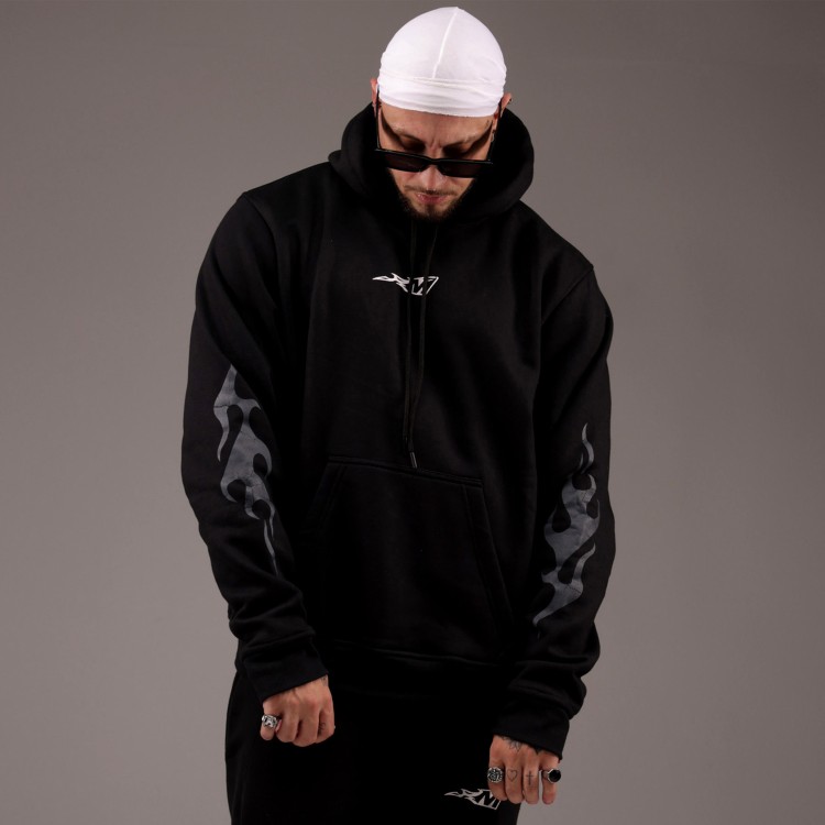 Casaco Moletom Heavy Flame Preto