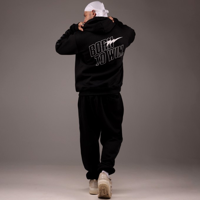 Conjunto Moletom Heavy Flame Preto