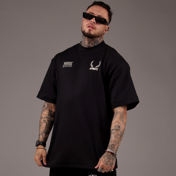 Camiseta Oversized Heavy 4Win Preta
