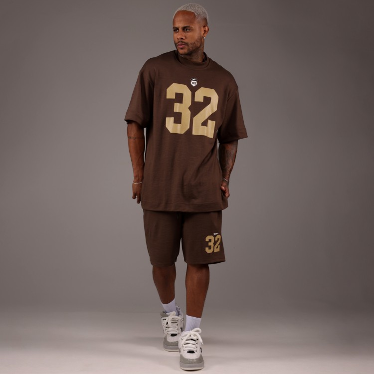 Camiseta Oversized Heavy 32 Marrom