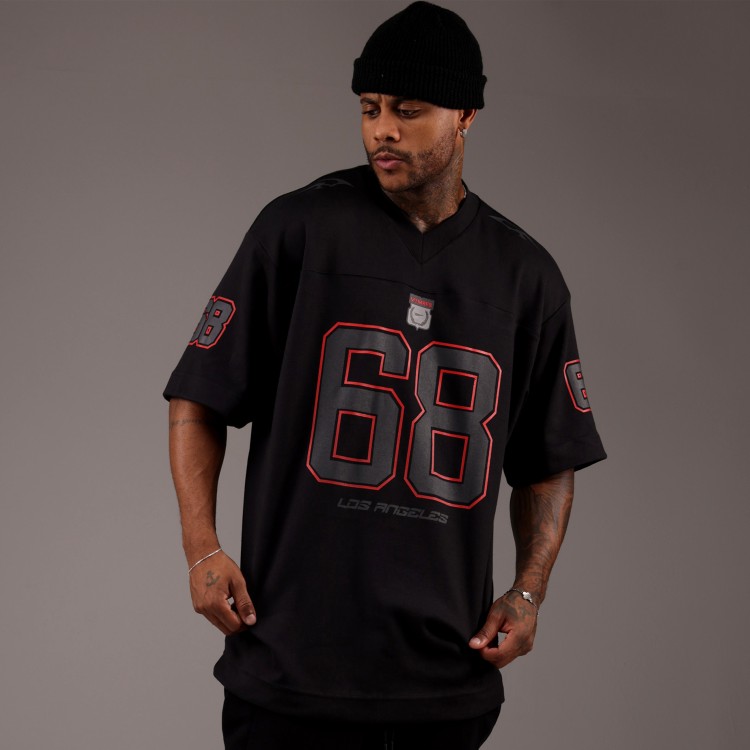 Camiseta Oversized Heavy Squad 68 Preta