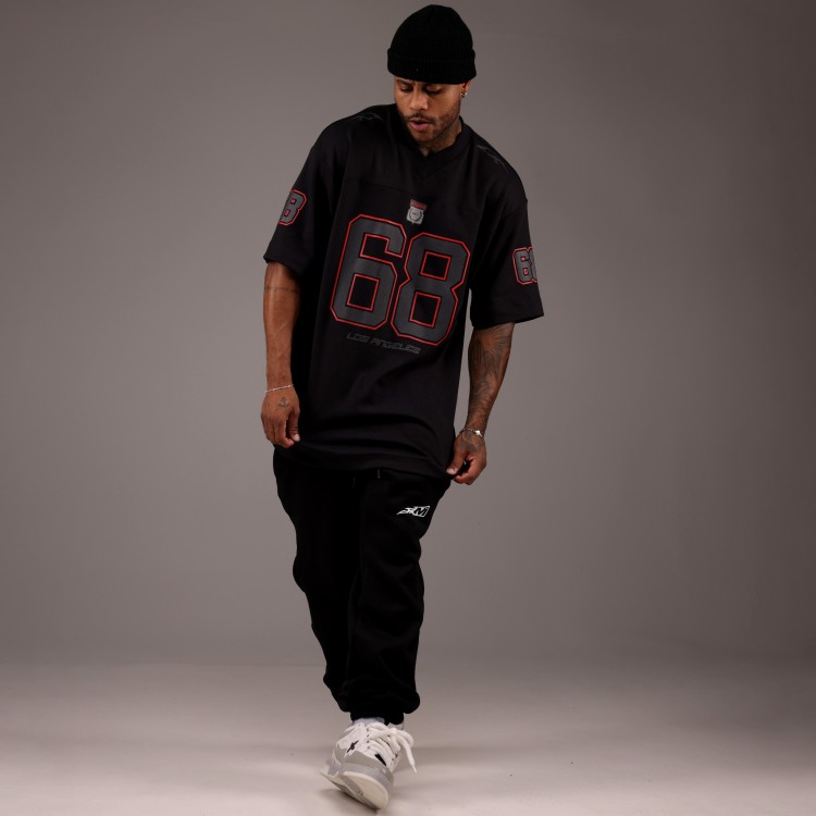 Camiseta Oversized Heavy Squad 68 Preta