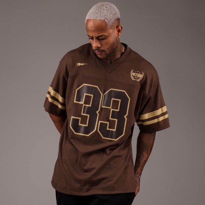 Camiseta Oversized Heavy NFL American Marrom