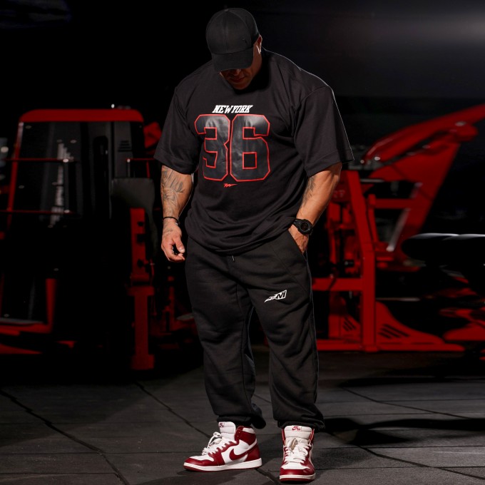 KIT Oversized Heavy 36 e Calça Moletom Baggy Preta