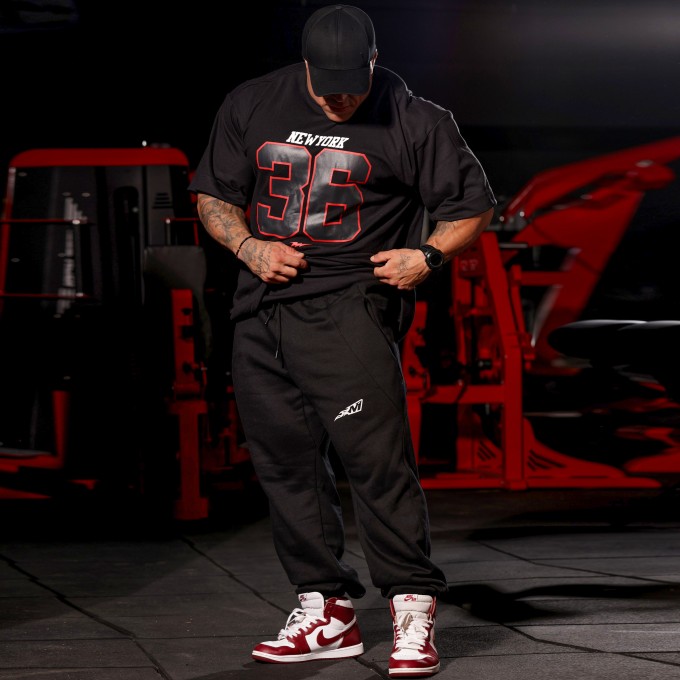 KIT Oversized Heavy 36 e Calça Moletom Baggy Preta