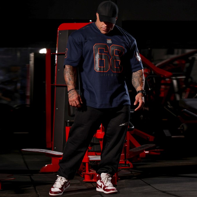 KIT Oversized Heavy Squad 68 AZM e Calça Moletom Baggy Preta