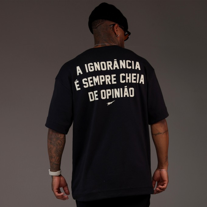Camiseta Oversized Heavy IGNORANCIA Preta