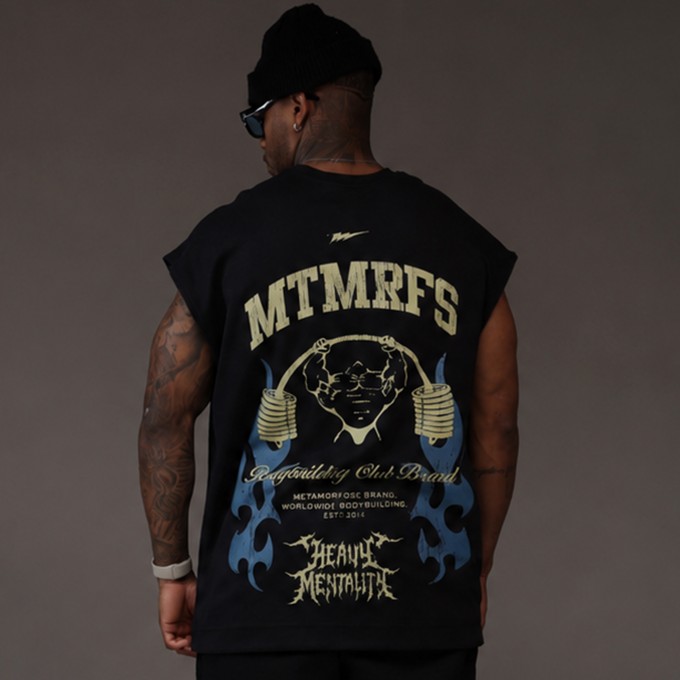 Camiseta Overcut Heavy Bodybuilding Preta