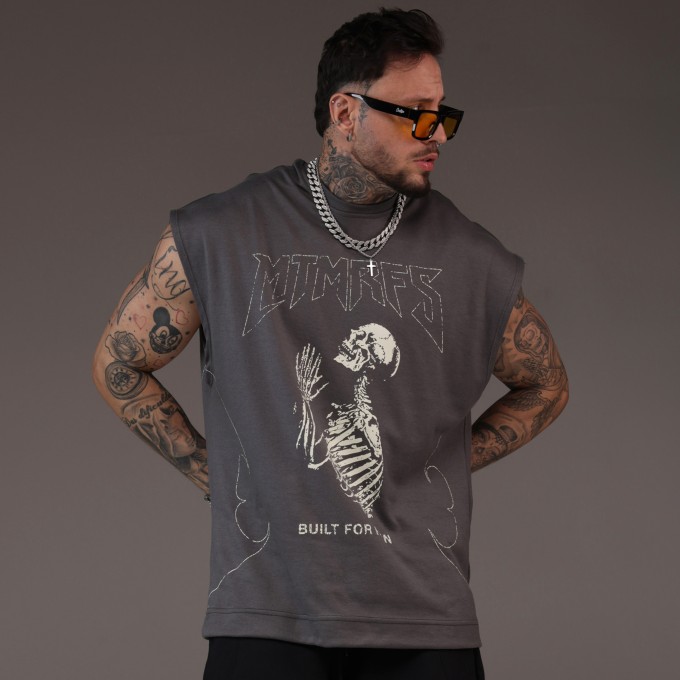 Camiseta Overcut Heavy Forsaken Chumbo