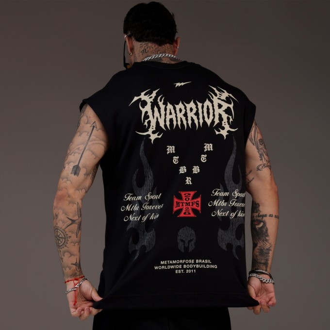 Camiseta Overcut Heavy Hellfire Preta