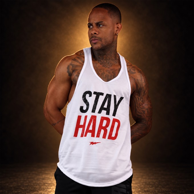 Regata Cavada Dryfit Stay Hard Branca