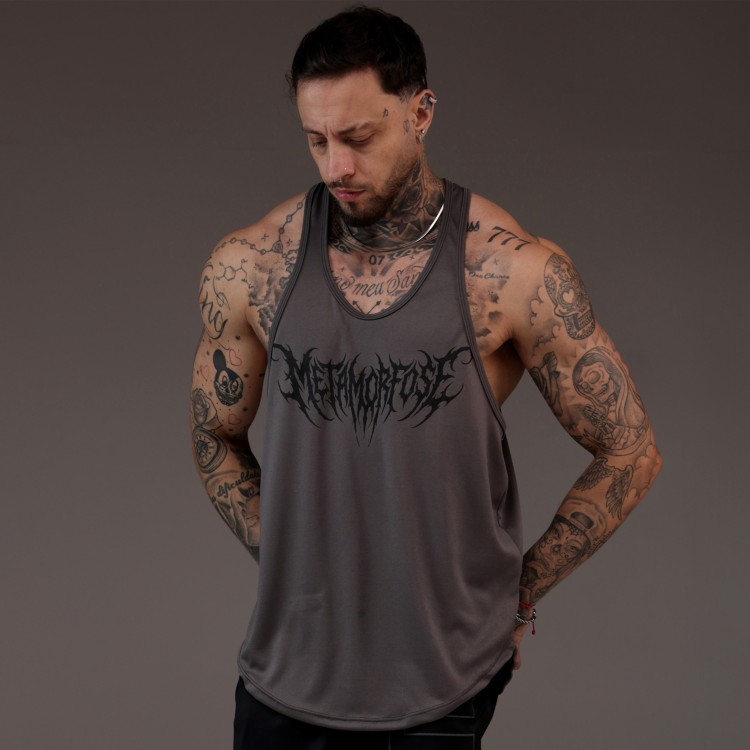 Regata Cavada Dryfit Trasher Cinza Chumbo