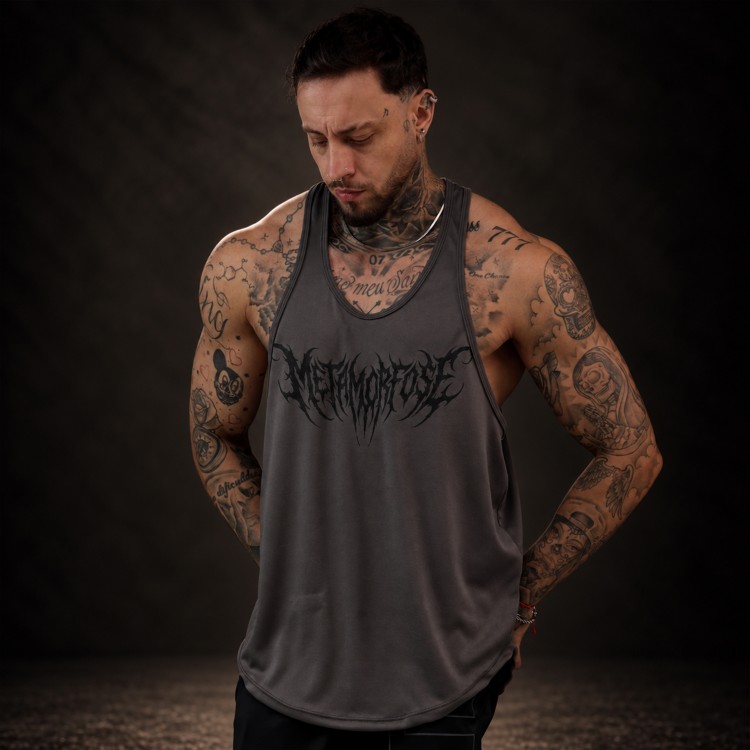 Regata Cavada Dryfit Trasher Cinza Chumbo