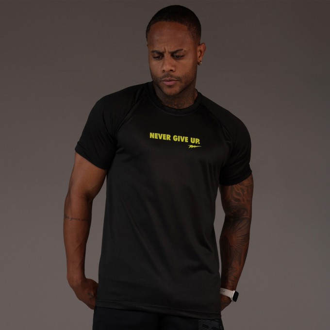 Camiseta Haglan Aerodry Never Give Up Preta