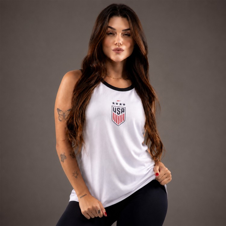 Regata Feminina Machao DryFit EUA Branca