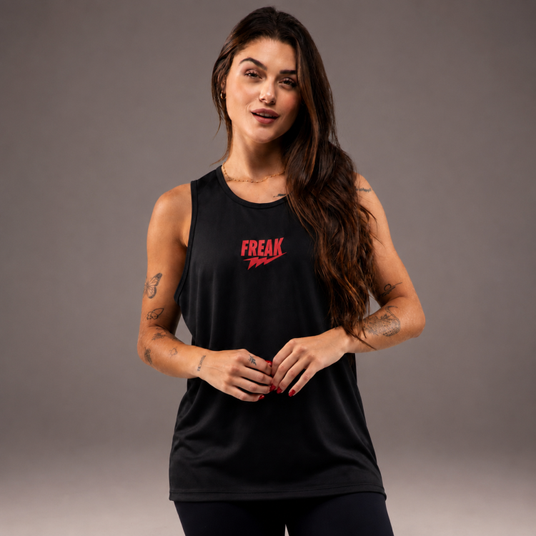 Regata Feminina Machao DryFit Freak Preta