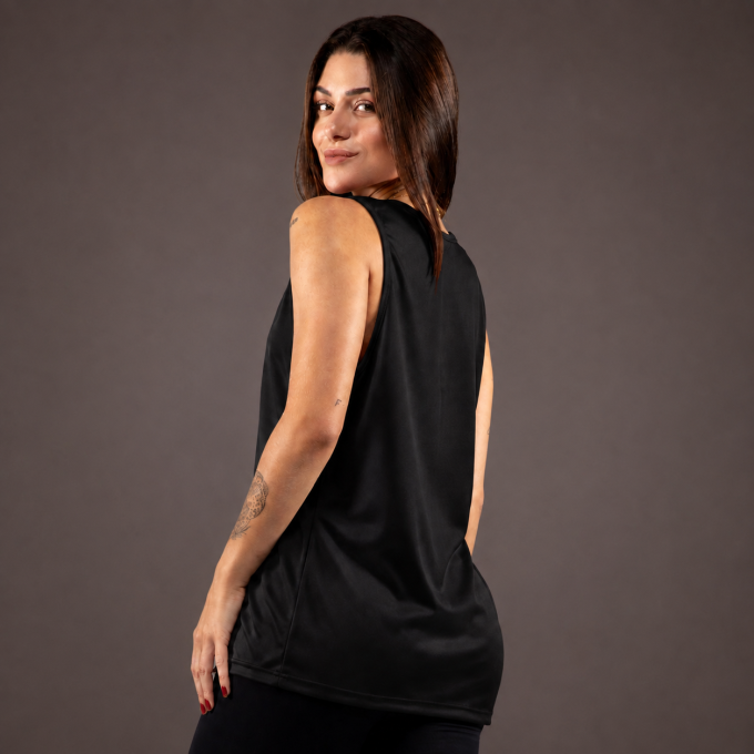 Regata Feminina Machao DryFit Cant Stop Preta