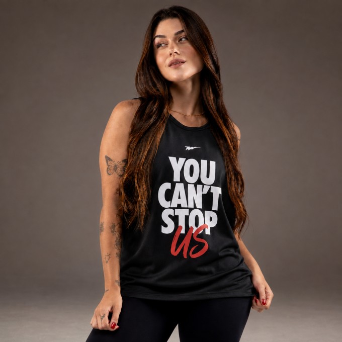 Regata Feminina Machao DryFit Cant Stop Preta