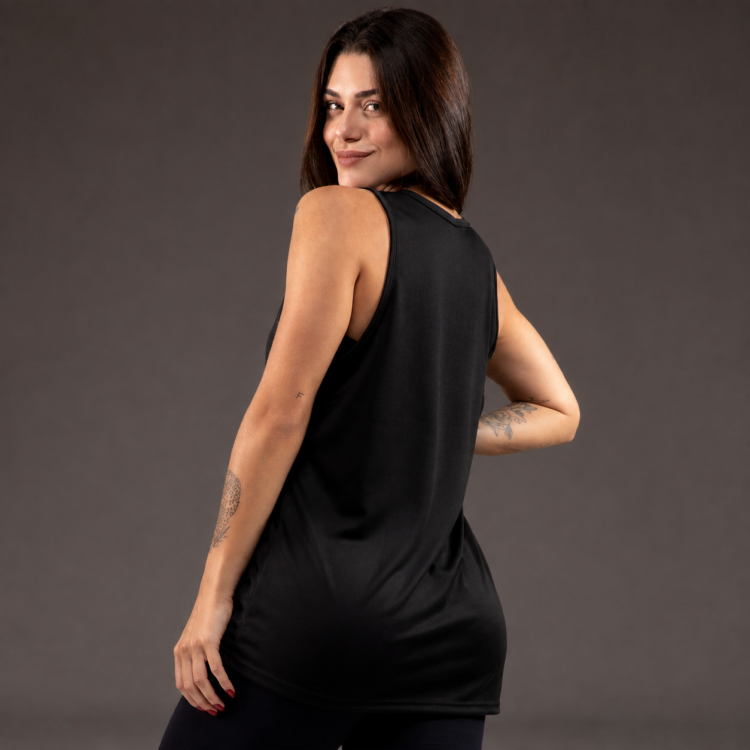 Regata Feminina Machao DryFit Racer Preta