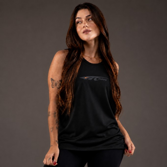 Regata Feminina Machao DryFit Way Preta