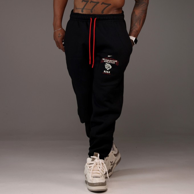 Calça Moletom Baggy Athletic Tiger Preta