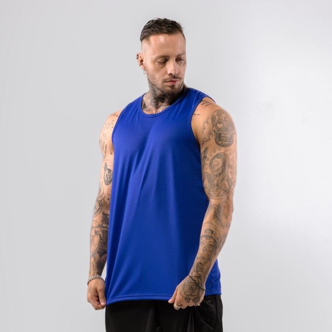 Regata Machão DryFit Lisa Azul Royal