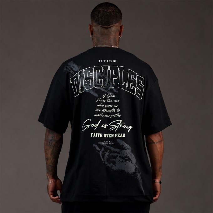 Camiseta Oversized Heavy DISCIPLES Preta