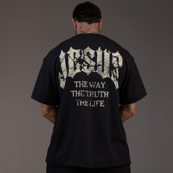 Camiseta Oversized Heavy THE WAY Preta