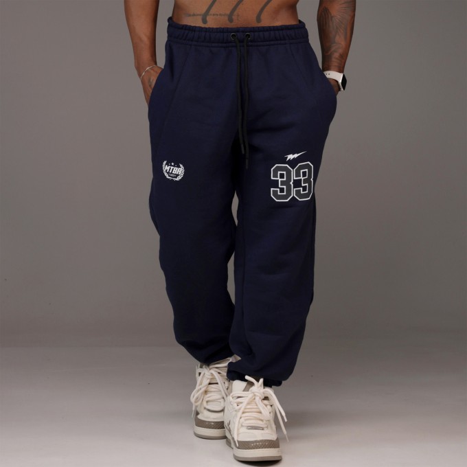 Calça Moletom Baggy 33 Azul Marinho