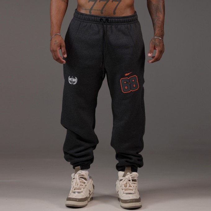 Calça Moletom Baggy 68 Cinza Grafite
