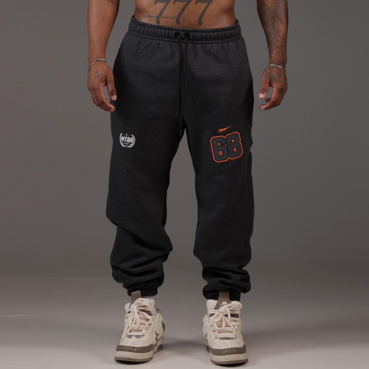 Calça Moletom Baggy 68 Cinza Grafite