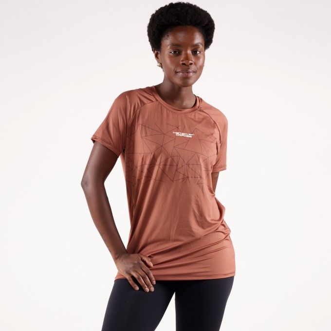Camiseta Feminina Haglan DryForce HEROD Marrom