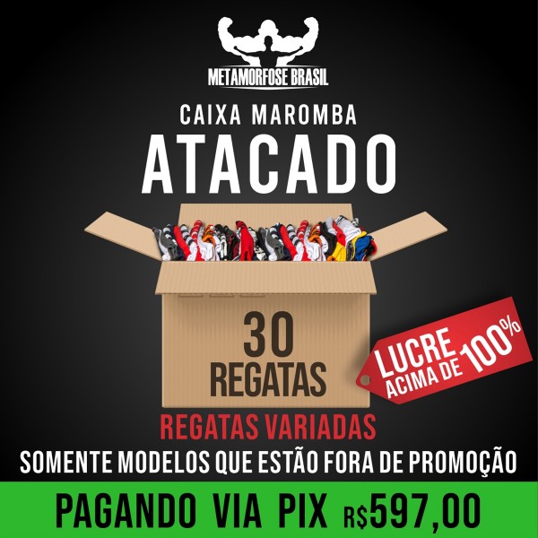 Caixa Maromba ATACADO (30 Regatas) + Frete Grátis