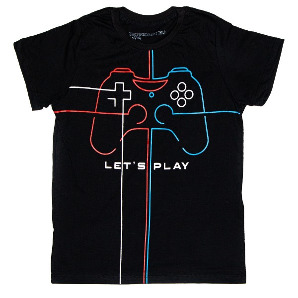 Camiseta Infantil Menino Gamer Preta